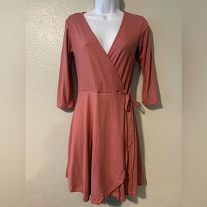 Long sleeve pink dress size small